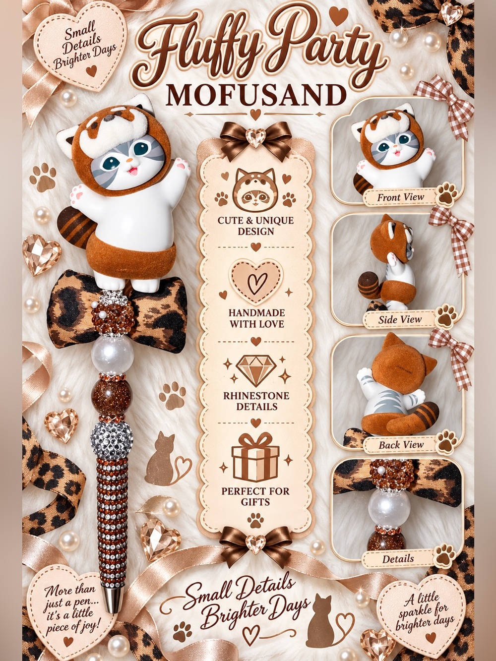 Fluffy Party Mofusand authentic figure custom pen